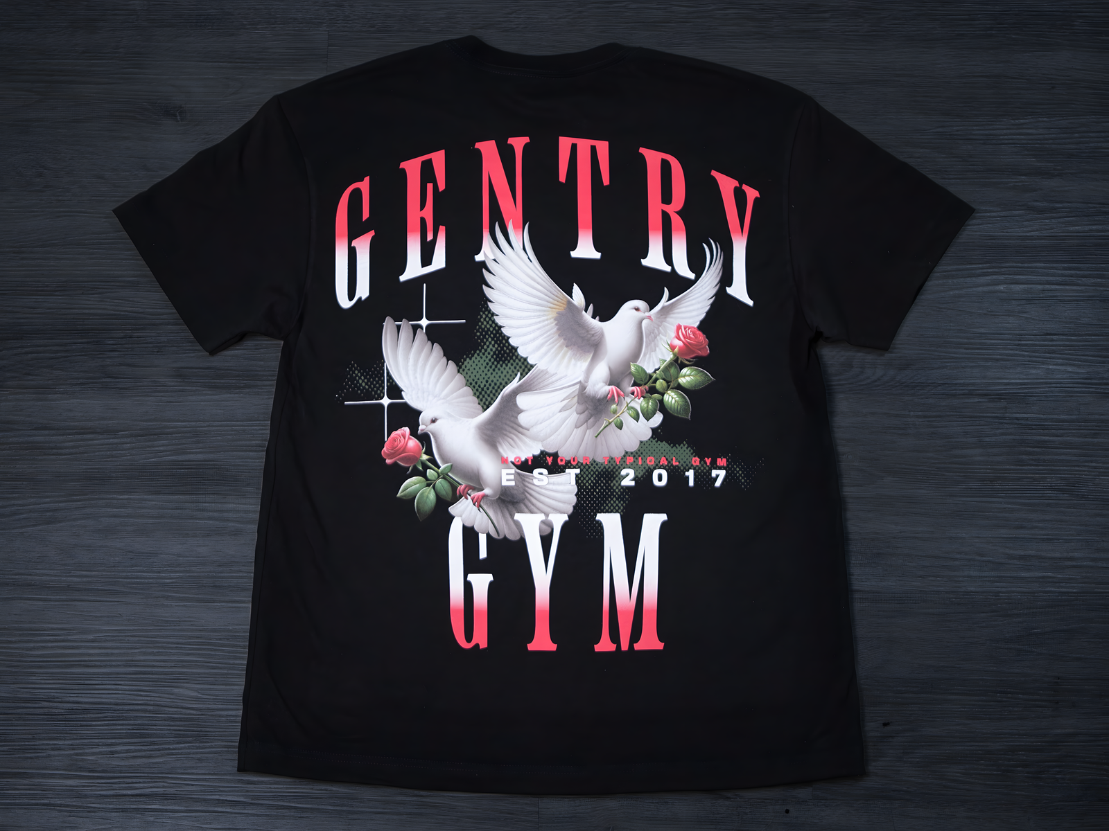 Doves & Roses Tee — Black