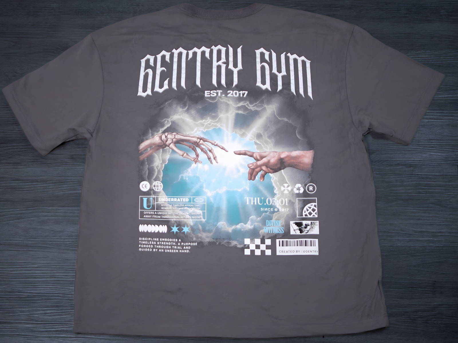 Touch of God Tee — Gray